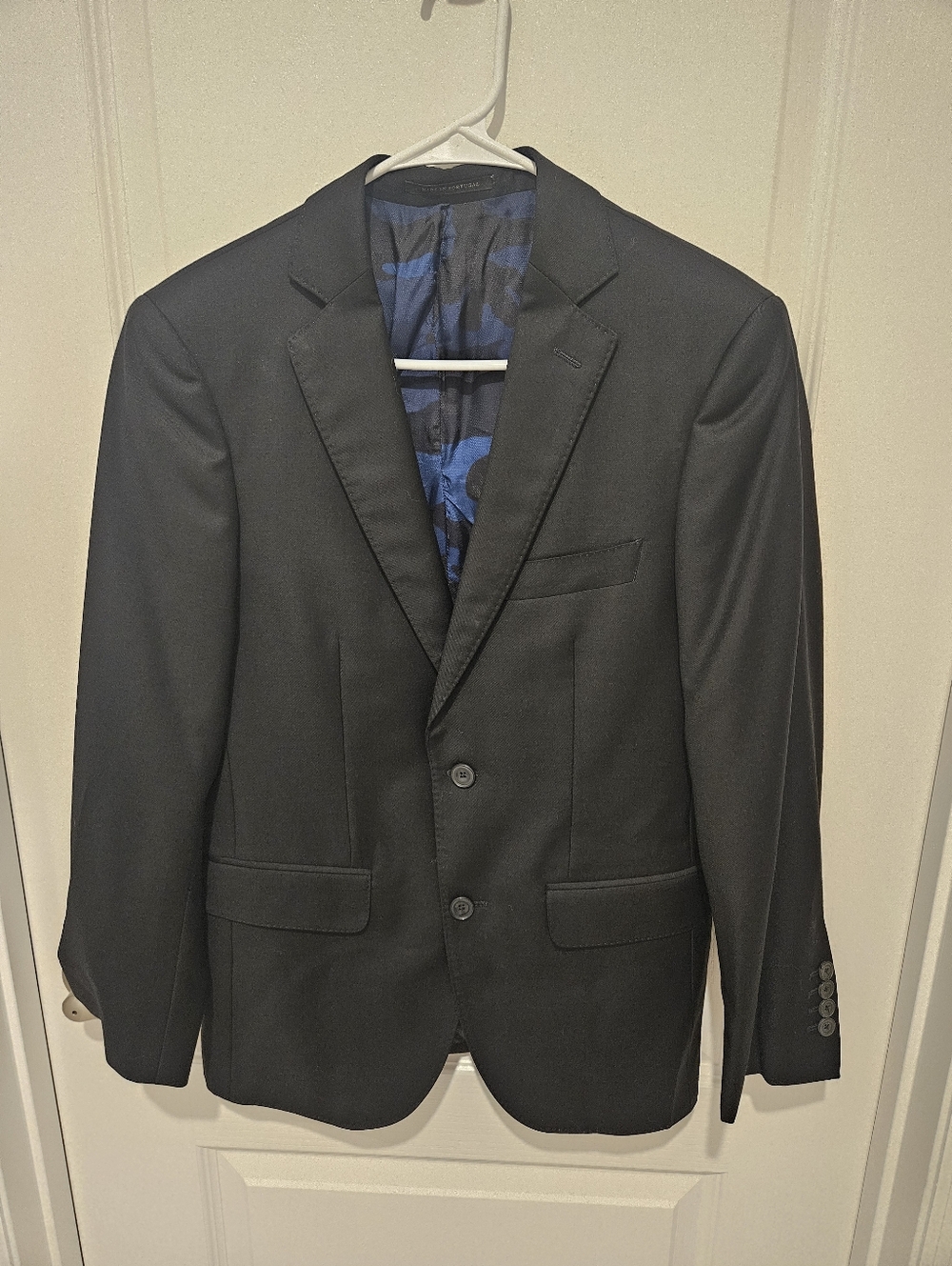 J.Hilburn Womens Blazer Vitale Barberis Canonico Wool Black Tailored Jacket